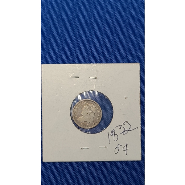 United States 1832 Capped Bust 89.2% Silver Half Dime 