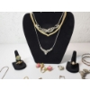 Image 5 : Lot of Assorted Costume Jewelry: Gold-Plated Pieces, Rings, Necklaces, Bracelets