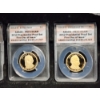 Image 6 : Nice Wooden Display Collection Box Ft. Four Anacs PR70 DCAM Presidential Dollar - First Day of Issue