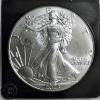 Image 2 : 2023 American Eagle 1 Oz 999 Fine Silver Round in Bradford Exchange Slabbed Authenticated BU