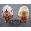 Image 1 : Two Unique Decorated Egg Trinket Jewelry Boxes