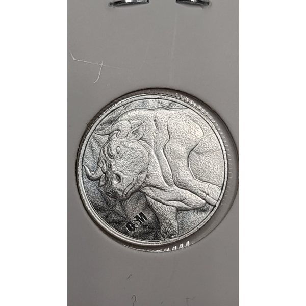 Golden State Mint Fractional 1/10th Troy 0z .999 Fine Silver Bull & Bear Round 