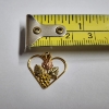Image 3 : 10K Gold Heart Pendant Ft. Leaves & Grapes ~ Weighing 0.8 Grams