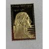 Image 1 : 1982 George Washington 250th birth anniversary 22kt gold foil replica commemorative stamp - 1732-19
