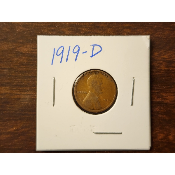 Very Nice 1919-D United States Wheat Penny ~ BETTER DATE DENVER MINTED PENNY!