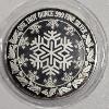 Image 2 : SILVER!!! Holiday Greetings Snowman One Troy Ounce 99.9% Pure Silver Round