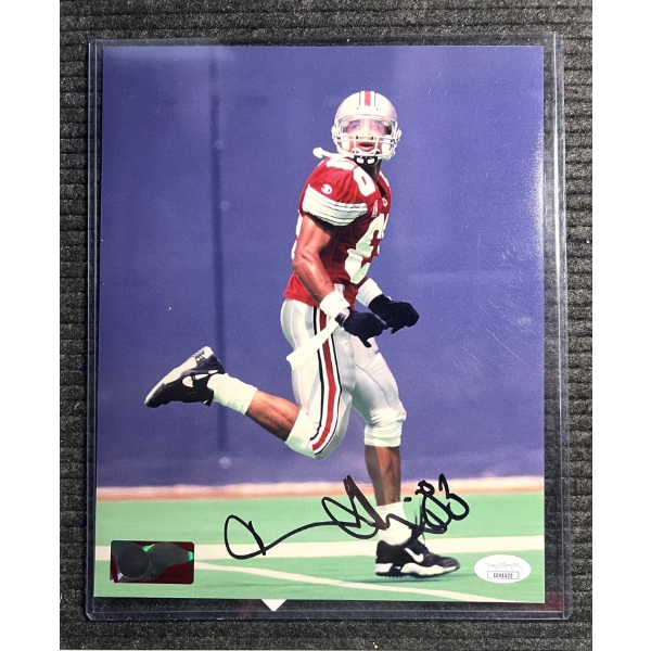 Autographed Terry Glenn 8x10 Photograph.  JSA Authenticated.