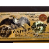 Image 3 : 2 Pcs  U. S. Historic 1863 Pure 24k .999 Replica Gold Foil $100 FLYING EAGLE Legal Tender Large Note