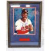 Image 2 : Hand Signed Cleveland Indians Kenny Lofton Photograph in Nice Framed Display: Measures ~ 12" X 17"