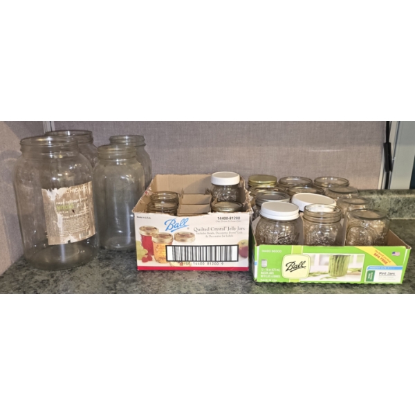 Assorted Glass Jars