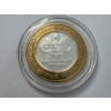 Image 4 : "Silver Strike" 0.6 Troy Oz .999 Fine Silver Limited Edition Gaming Token from the Las Vegas Club 