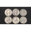 Image 1 : Assorted Years/Mint Marks 90% Silver Washington Quarters - Face Value: $1.50