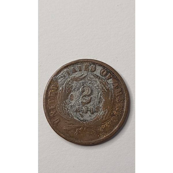 United States Two-Cent Piece Turned Into A Love Token 