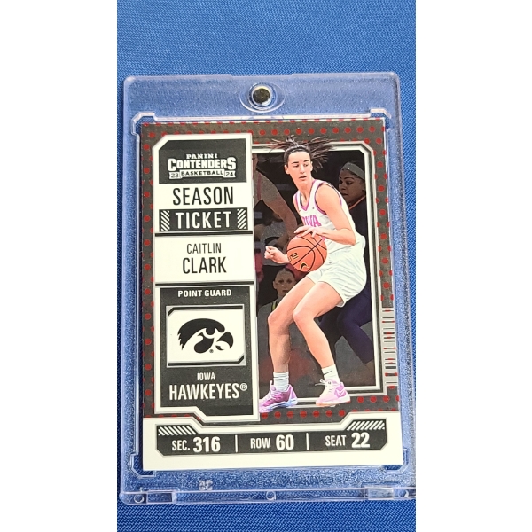 2023-24 Panini Contenders Season Ticket Caitlin Clark No. CC4 Iowa Hawkeyes Basketball Trading Card 