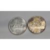 Image 1 : 1961 & 1962 Canada Queen Elizabeth II "Voyager" 80% Silver Dollar Coins