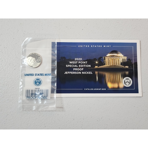 U.S. 2020 West Point Special Edition Proof Jefferson Nickel - Sealed in OGP