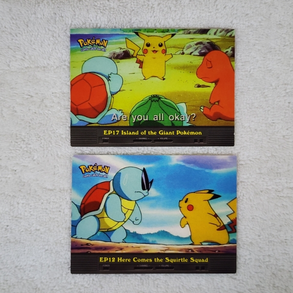Two Assorted Vintage Topps Pokemon Trading Cards Including EP12 & EP17!