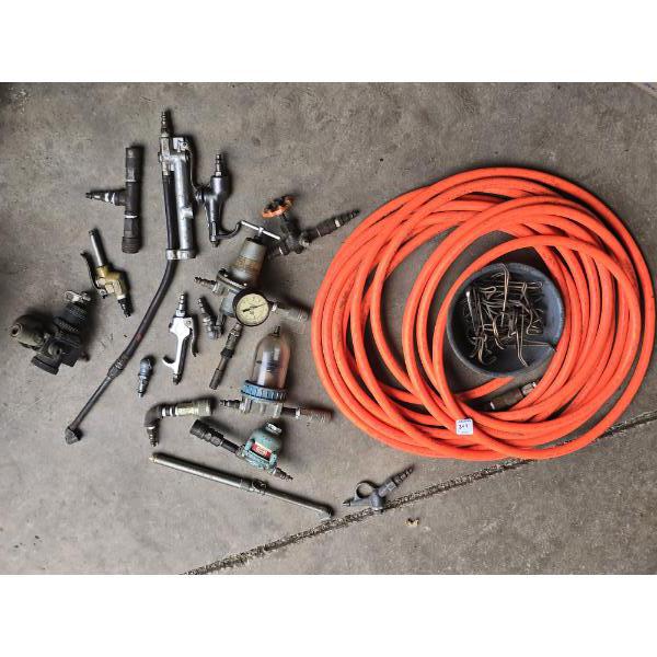 Pneumatic Air Hose with 15 Attachments
