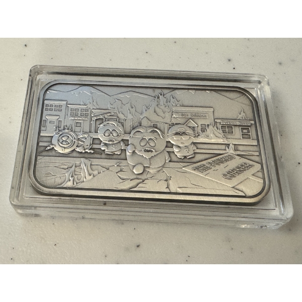 Rare South Park One Ounce .999 Fine Silver Bar - Mint Condition