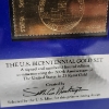 Image 2 : United States Bicentennial Gold Set Display Ft. Two Gold Plated Half Dollars & Gold Stamp