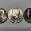 Image 3 : Three United States 1971 Kennedy Half Dollars - FV: $1.50