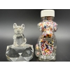 Image 3 : 2 Glass Dogs - one crystal like pug & dog filled with sprinkles - Super cute! 