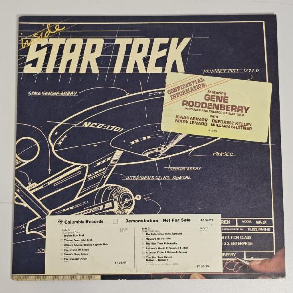 Gene Roddenberry - Inside Star Trek (1976) Vinyl LP