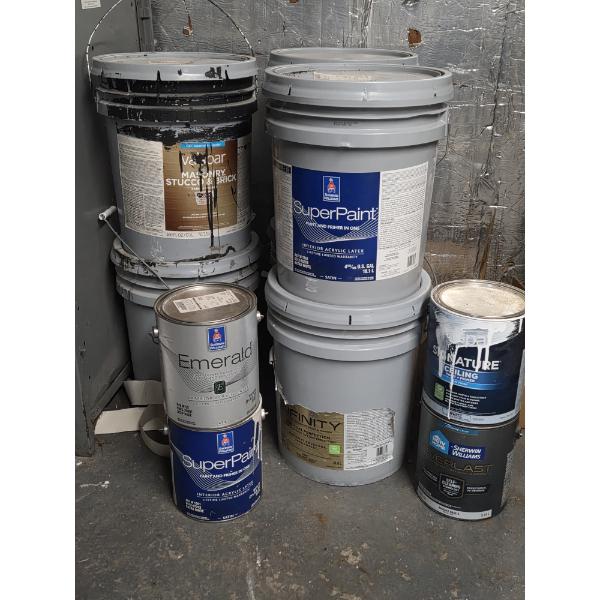 Pick Up Off Site- 115 Ely St. Alliance Oh.  Huge Paint Group Including 4 Gallons & 4 Buckets 