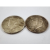 Image 2 : Two 1964 United States 90% Silver Kennedy Half Dollars ~ $1.00 Face Value