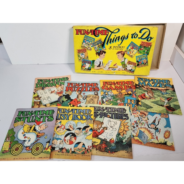 Vintage "Fun-Time Things to Do" 8-Book Box Set - All in Great Condition! 