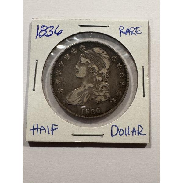 1836 United States Capped Bust Silver Half Dollar - Incredible Coin