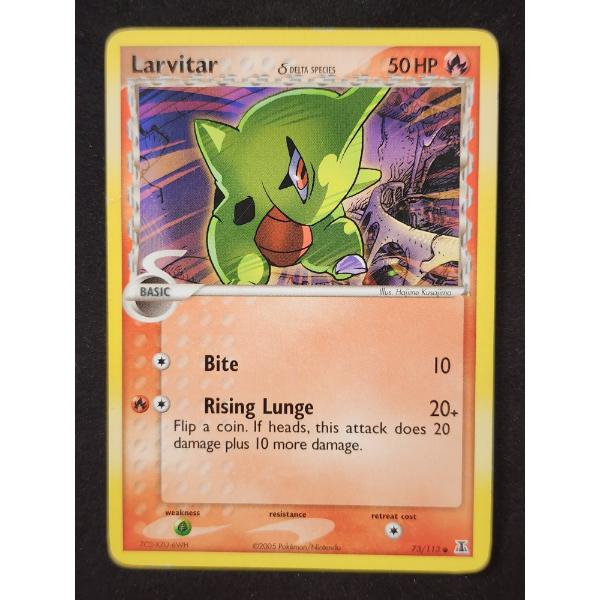Larvitar Delta Species 73/113 Non-Holo Vintage 2005 Pokemon Trading Card 