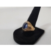 Image 1 : 10K Gold Class Ring With Blue Stone - Size 9 - Total Weight: 7.6g