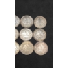 Image 3 : (12) Assorted Years & Mint Marks German 1/2 Mark 90% Silver Coins From The German Empire Era