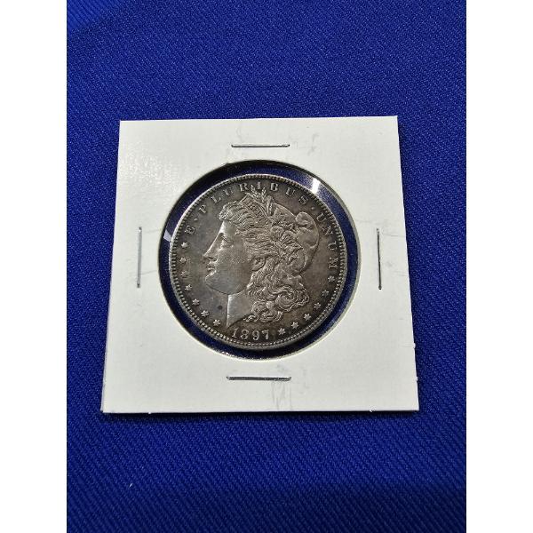1897 Morgan Silver Dollar in Protective Sleeve