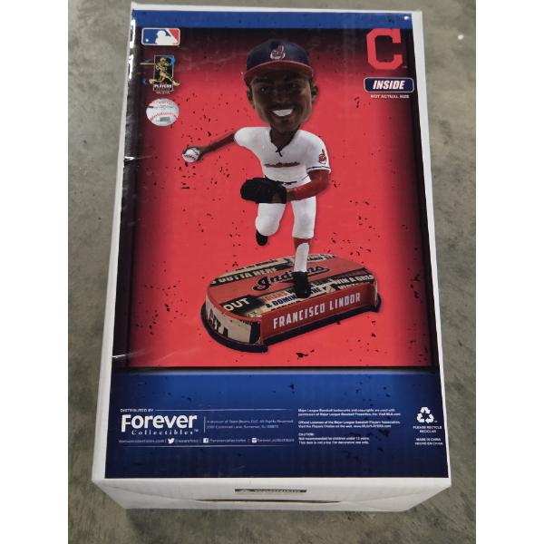 Excellent Condition- Forever Collectables Francisco Lindor  8'' Bobblehead 