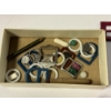 Image 6 : Sewing Material - Assorted Fabric Squares - Pin Cushion - Scissors (2) -Sewing Hooks - Mending Kits 