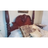 Image 8 : Exceptional Mahogany 4 Post Victorian Carved Queen Bed, Head & Foot - Mattress Included