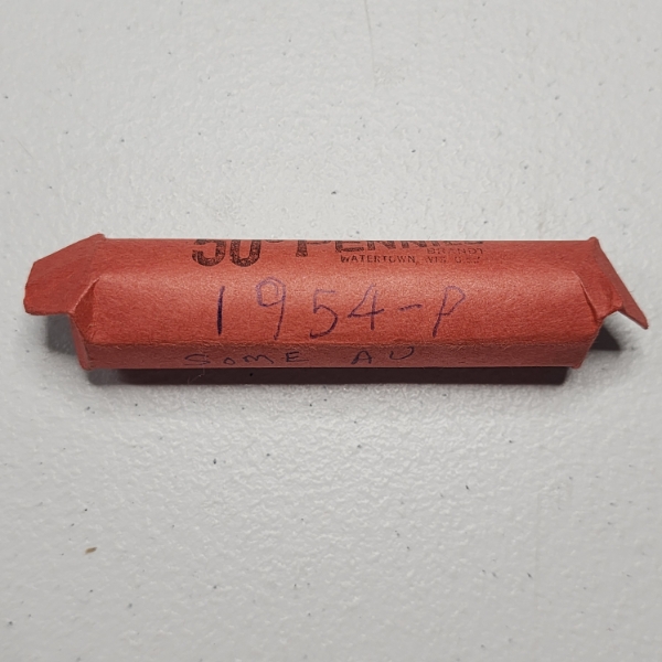 Roll of United States 1954-P Lincoln Wheat Pennies 