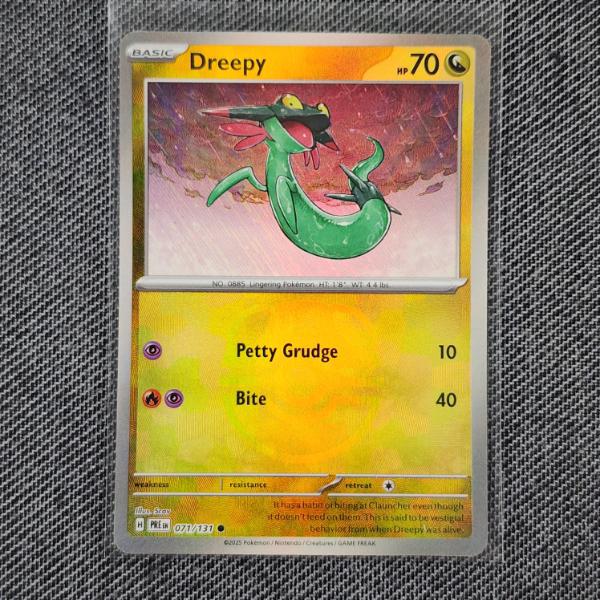 Dreepy 071/131 Reverse Holo Pokemon Trading Card Ft. Master Ball Symbol 