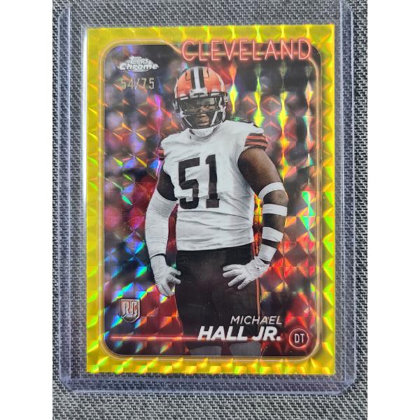 2024 Topps Chrome Michael Hall Jr. No.268 NUMBERED 54/75 Rookie Trading Card 