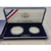 Image 2 : 1993 Bill of Rights Commemorative 2-Coin Proof Set: 90% Silver Dollar & 90% Silver Half Dollar 