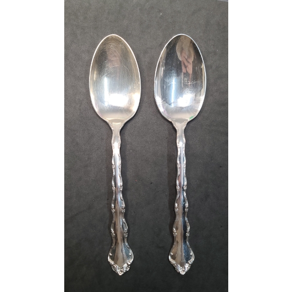 (2) Sterling Silver Reed & Barton Serving Spoons - Total Weight: 169.7g