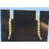 Image 1 : 14K Gold Crawler Style Earrings With Dark Blue Stones - Weight: 1.5g