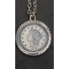 Image 2 : American Historic Society Quartz Pocket Watch & Coin Replica Necklace 