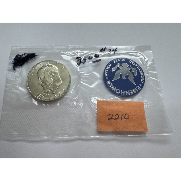 1973-S United States Uncirculated 40% Silver Eisenhower Dollar Coin- Beautiful Condition 