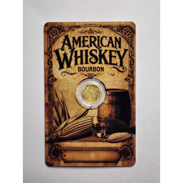 2026 Niue 50 Cent .9999 FINE Gold 1/1000TH TROY OUNCE American Whiskey Bourbon Round