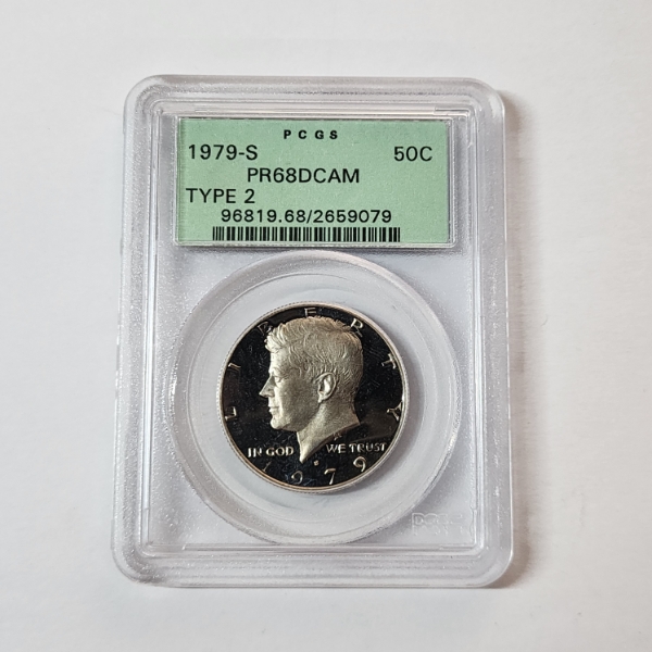 PCGS PR68 DCAM 1979-S Type 2 Kennedy Half Dollar 