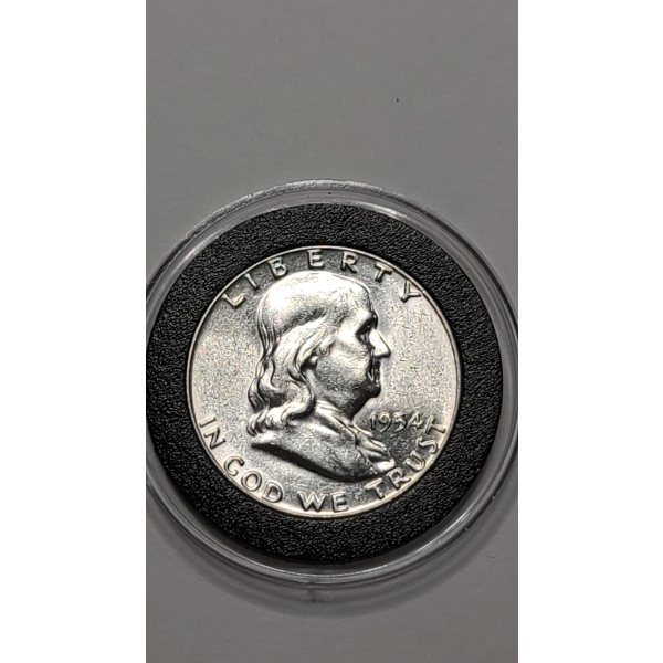 1954 90% Silver Franklin Half Dollar In Coin Capsule 