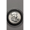 Image 1 : 1954 90% Silver Franklin Half Dollar In Coin Capsule 